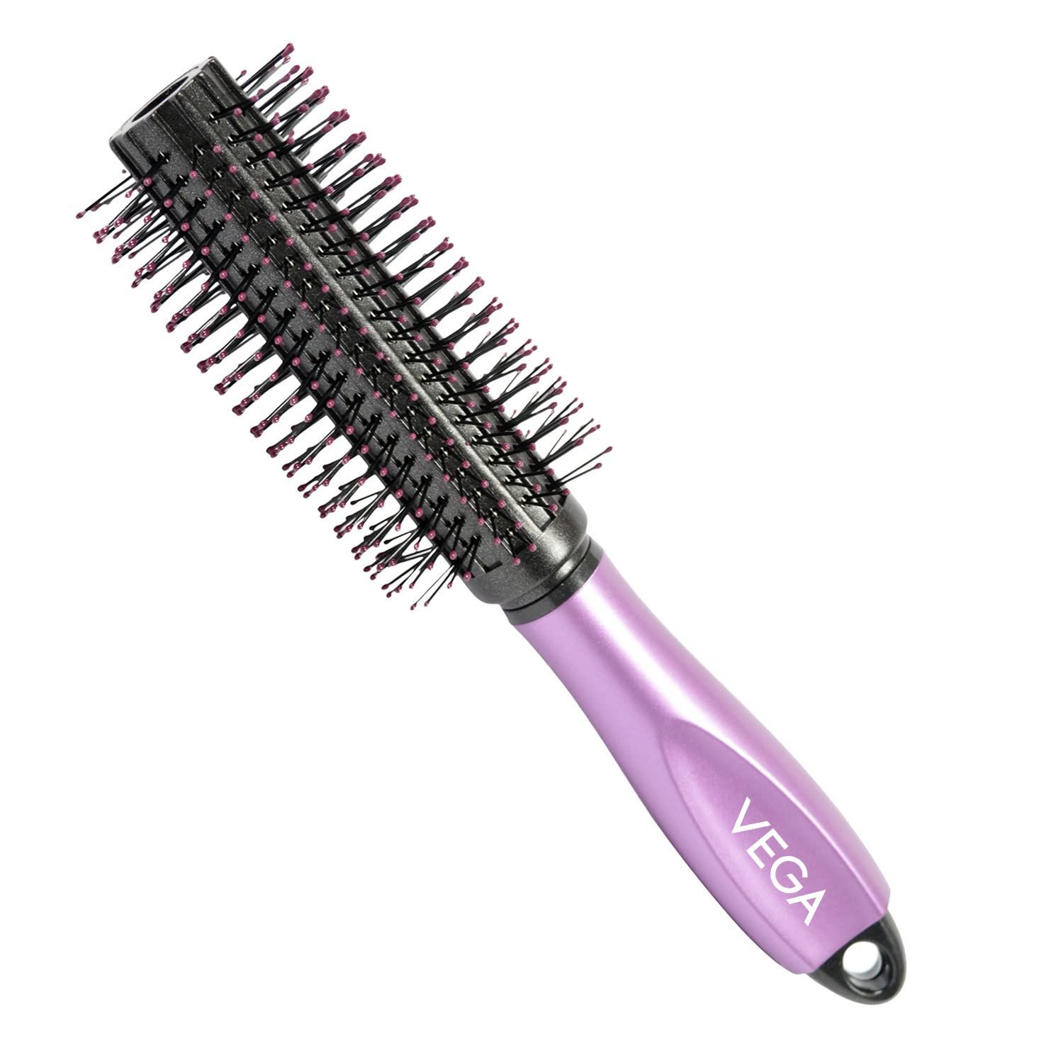 Vega Round Hair Brush (India's No.1* Hair Brush Brand) With Cleaning Comb For Men and Women E18 RB