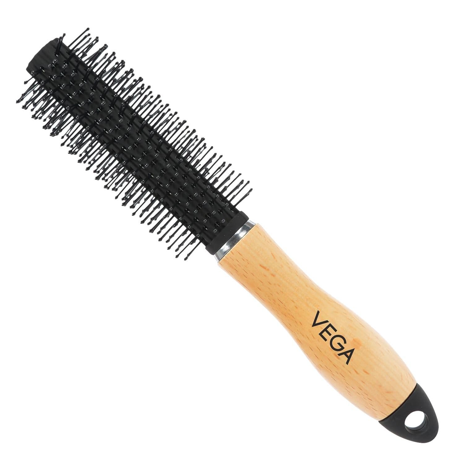 Vega Round Hair Brush (India's No.1* Hair Brush Brand) For Adding Curls, Volume & Waves In Hairs| Men and Women| All Hair Types H3 RB