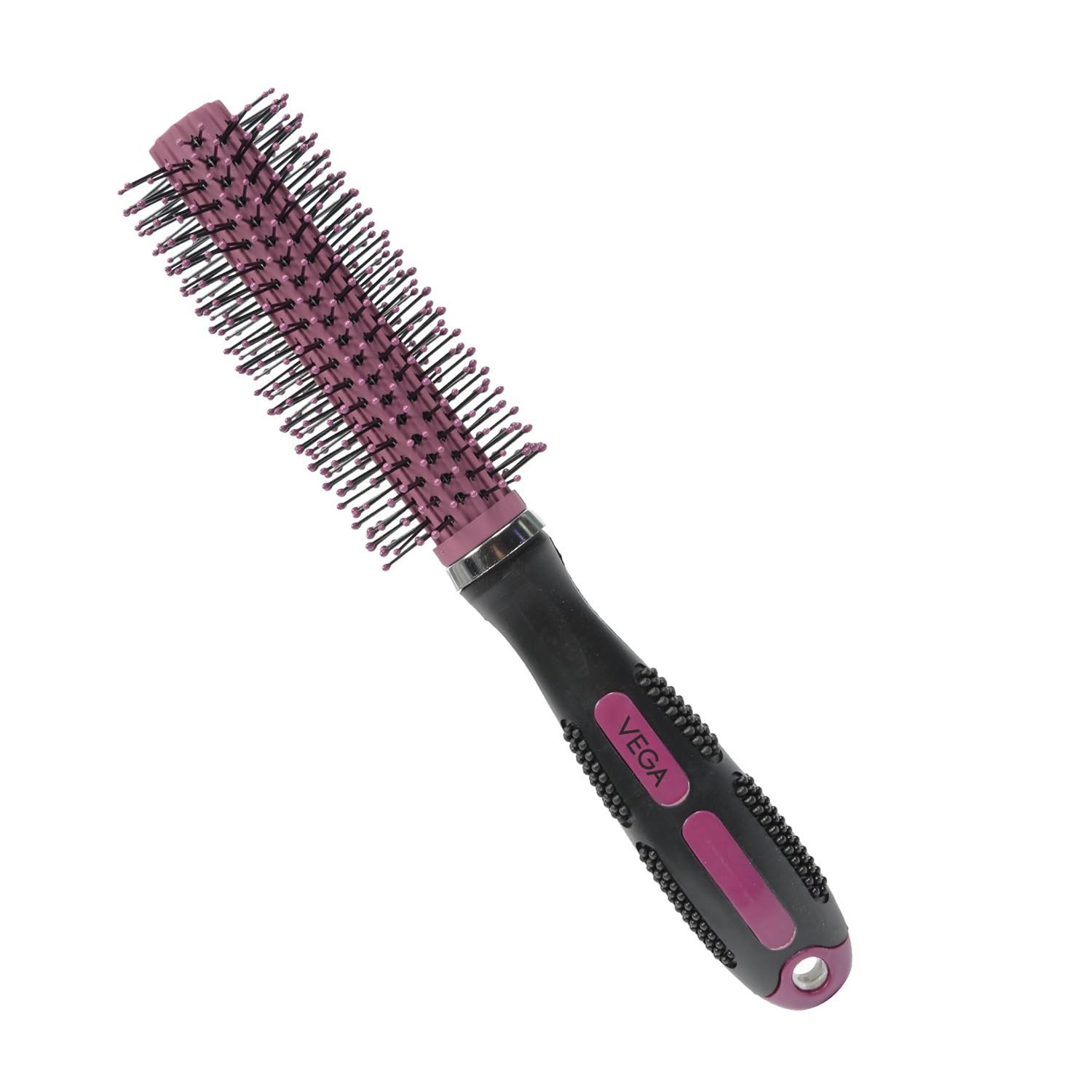 Vega Round Hair Brush (India's No.1* Hair Brush Brand) For Adding Curls, Volume & Waves In Hairs| Men and Women| All Hair Types E6 RB