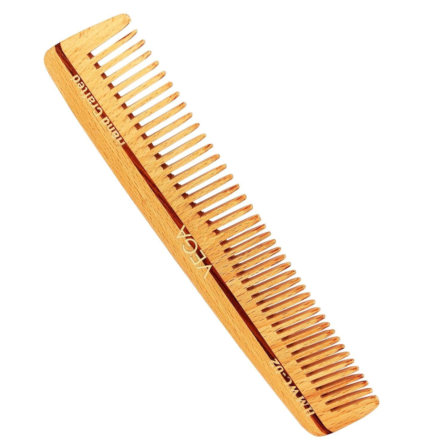 Vega Classic Wooden Hair Comb,Handmade (India's No.1* Hair Comb Brand) For Men and Women HMWC 02