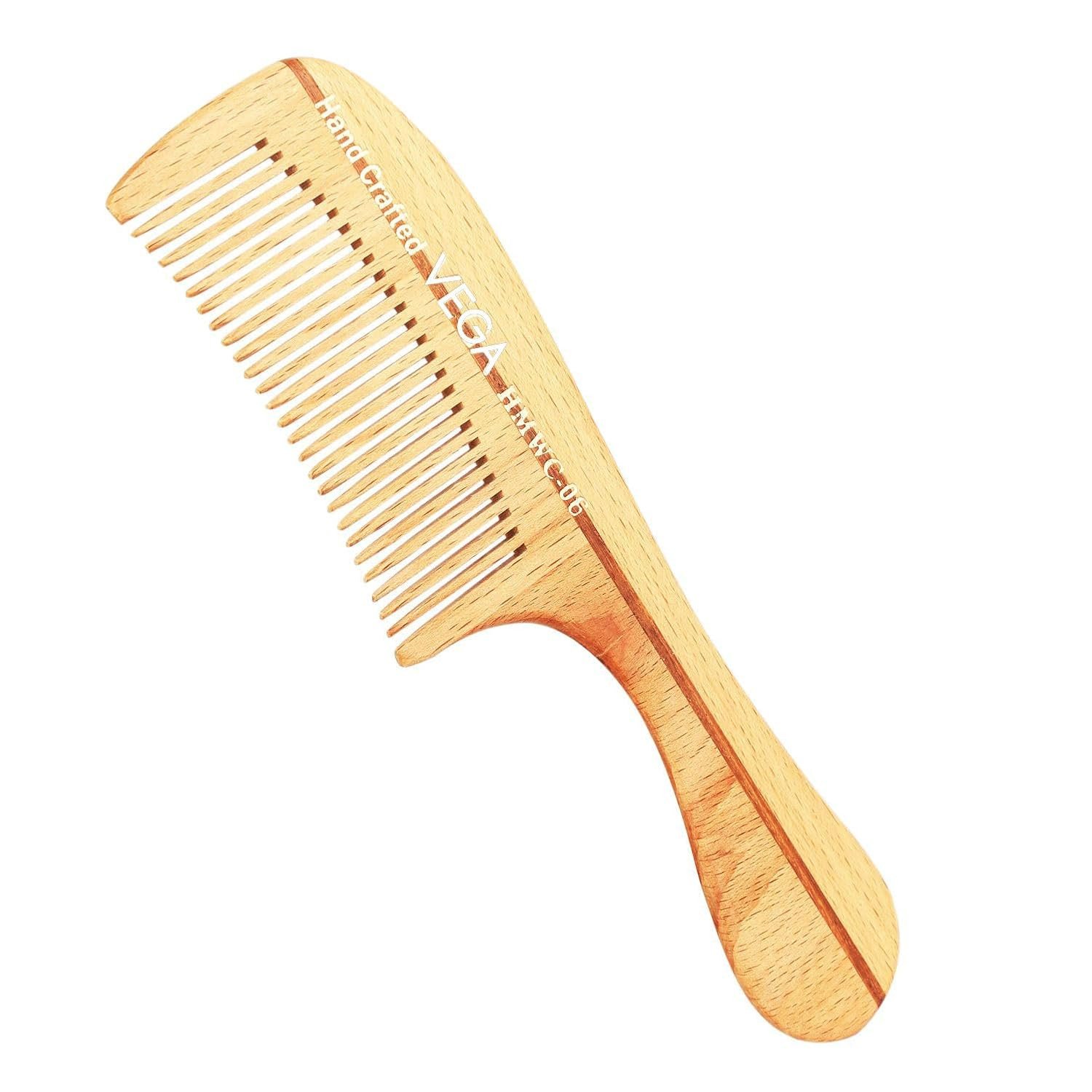 Vega Boutiqe Wooden Hair Comb,Handmade, (India's No.1* Hair Comb Brand) For Men and Women HMWC 06