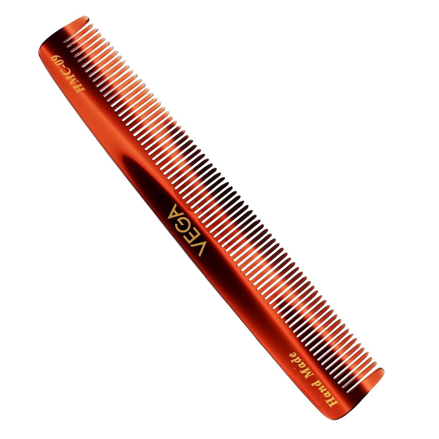 Vega Tortoise Shell Dressing Hair Comb,Handmade, (India's No.1* Hair Comb Brand)For Men and Women HMC 09