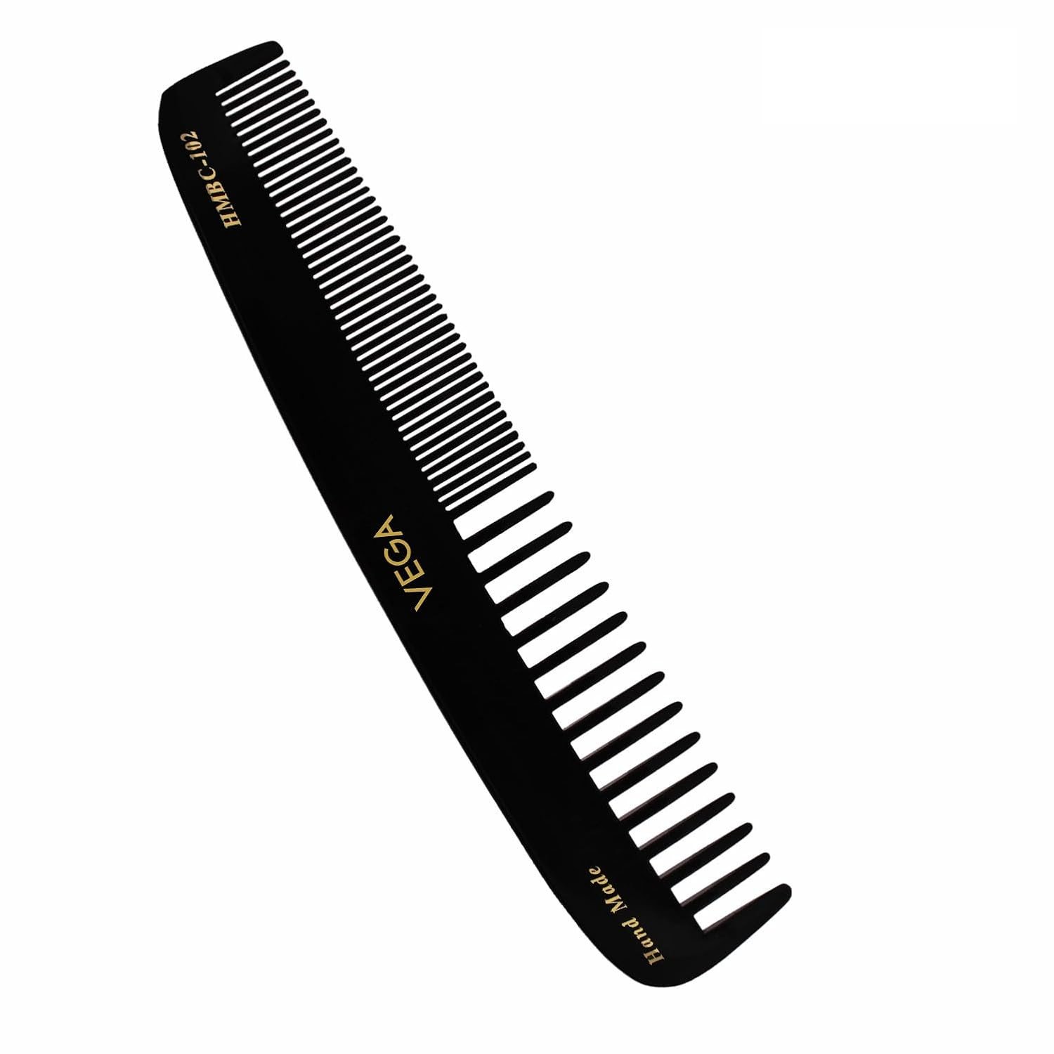 Vega Graduated Black Dressing Hair Comb, (India's No.1* Hair Comb Brand)For Men and Women,Black, Handmade HMBC 102