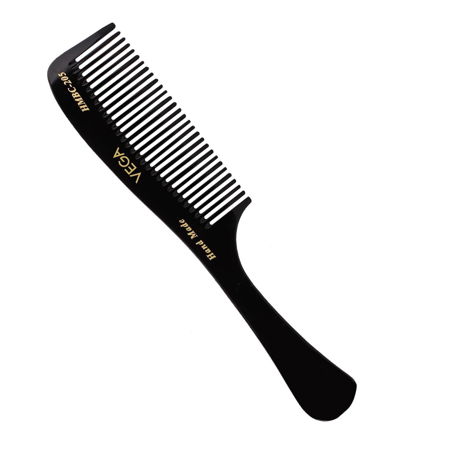 Vega Grooming Hair Comb,Handmade, (India's No.1* Hair Comb Brand) For Men and Women,Black HMBC 205