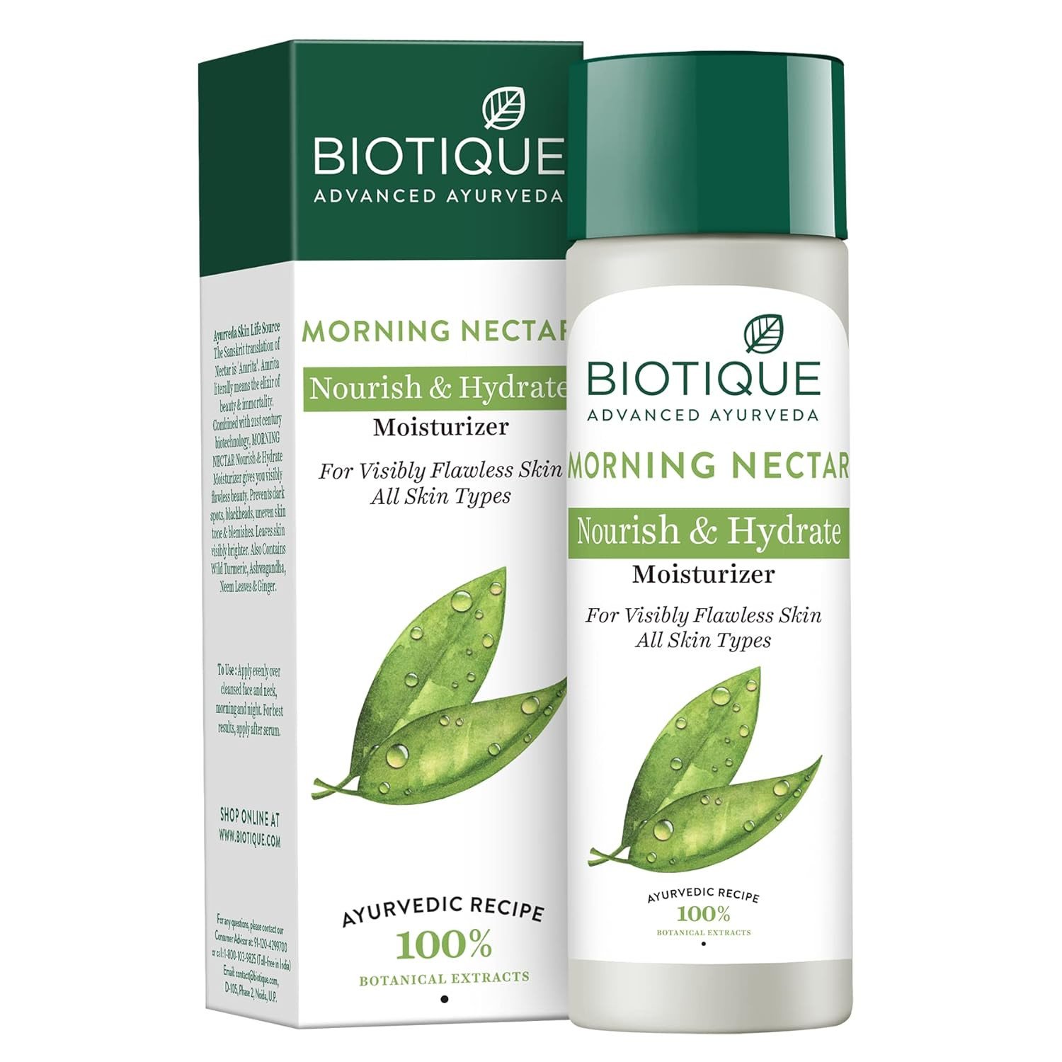 Biotique Morning Nectar Flawless Skin Moisturizer Cream | Prevents Dark Spots, Blackheads And Blemishes | Visibly Flawless Skin | Nourishes And Hydrates Skin| All Skin Types