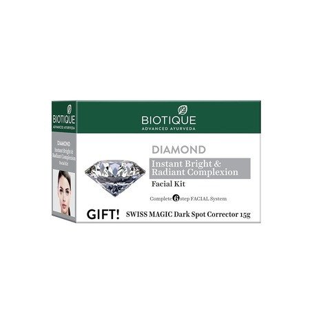 Biotique Diamond Instant Bright & Radiant Complexion Facial Kit, 65g