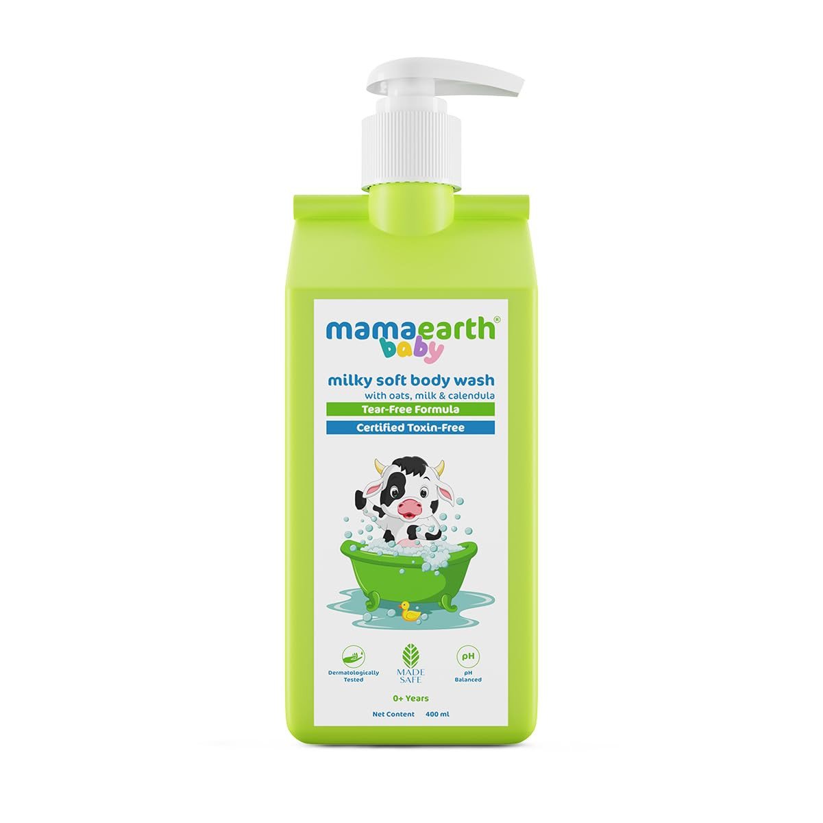 Mamaearth Milky Soft Body Wash for Babies with Oats, Milk and Calendula (400 ml)