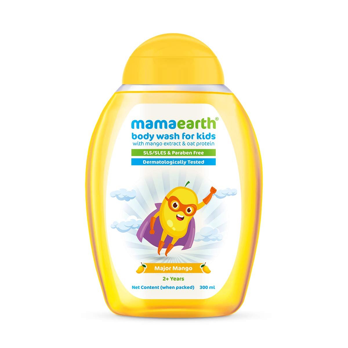 Mamaearth Major Mango Body Wash For Kids with Mango Oat Protein 300 ml