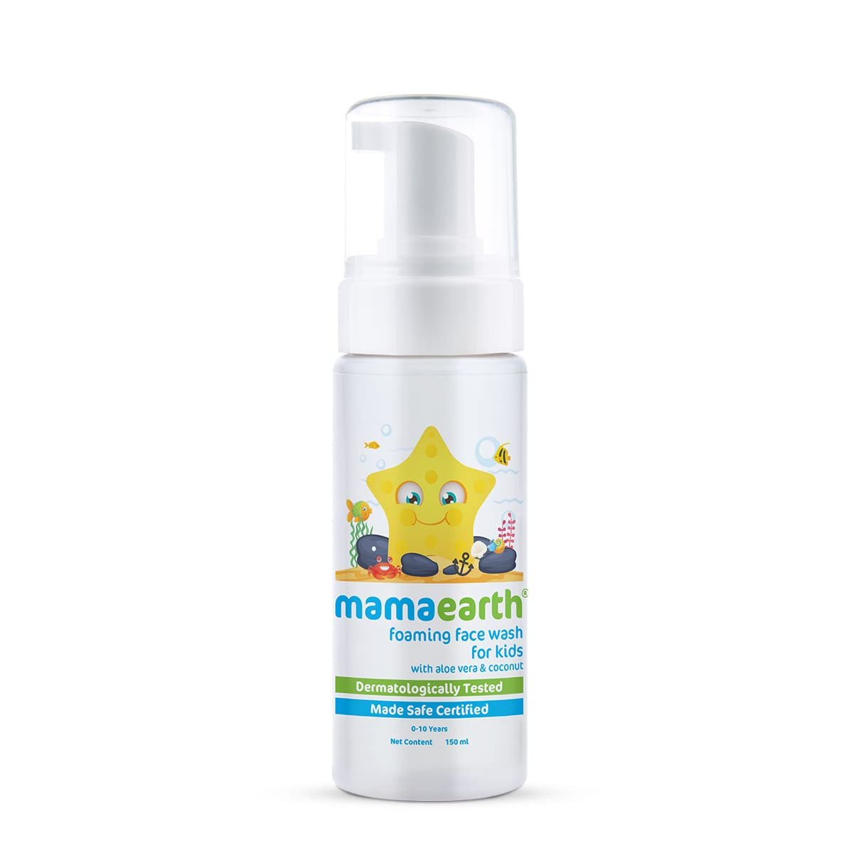 Mamaearth Foaming Face Wash For Kids With Aloe Vera & Coconut For Gentle Cleansing- 150 ml