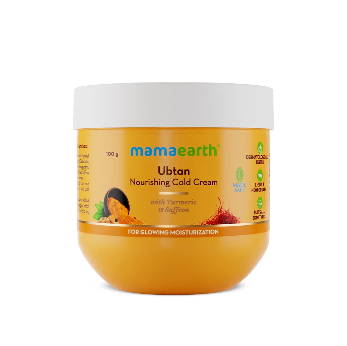 Mamaearth Ubtan Nourishing Cold Cream for Winter with Turmeric & Saffron for Glowing Moisturization