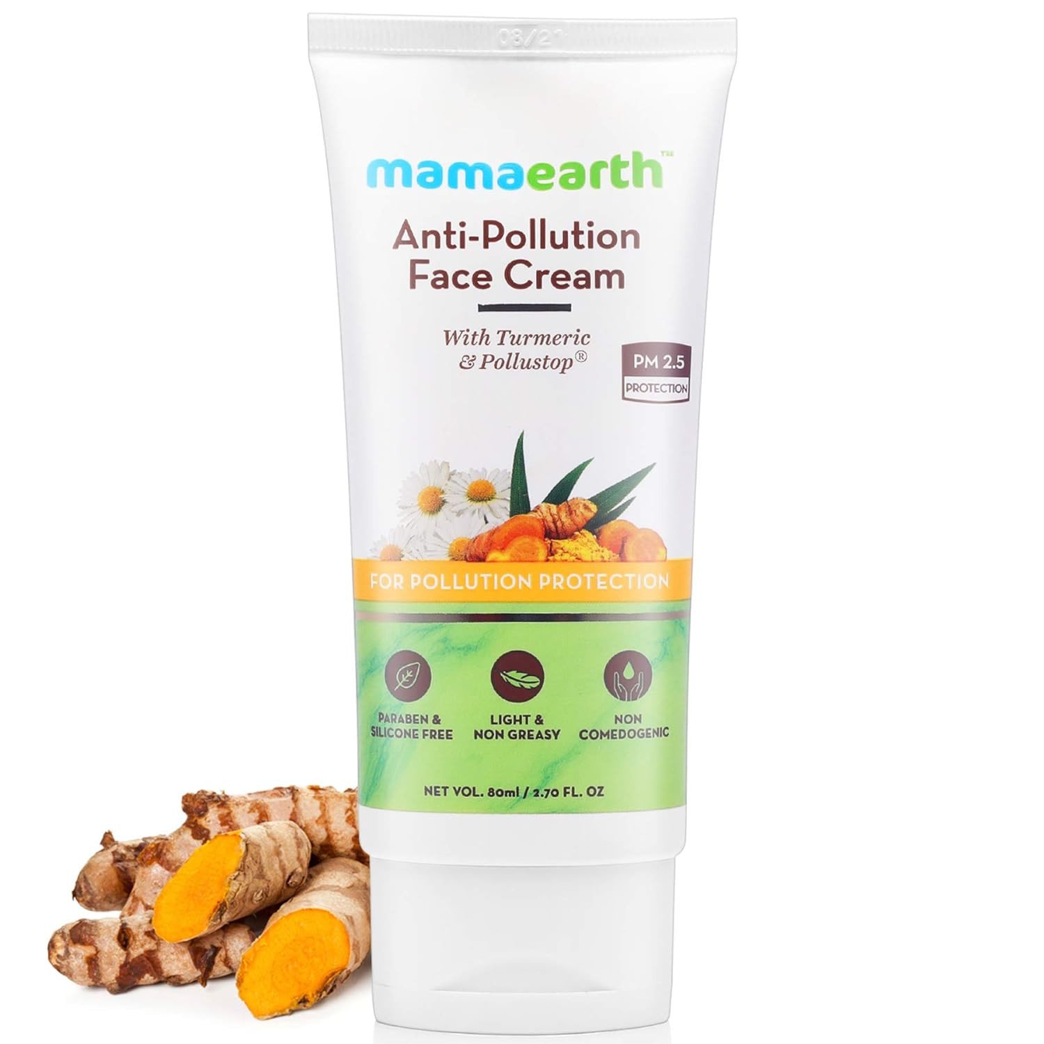 Mamaearth Anti-Pollution Daily Face Cream for Dry & Oily Skin with Turmeric & Pollustop® For a Bright Glowing Skin 80ml