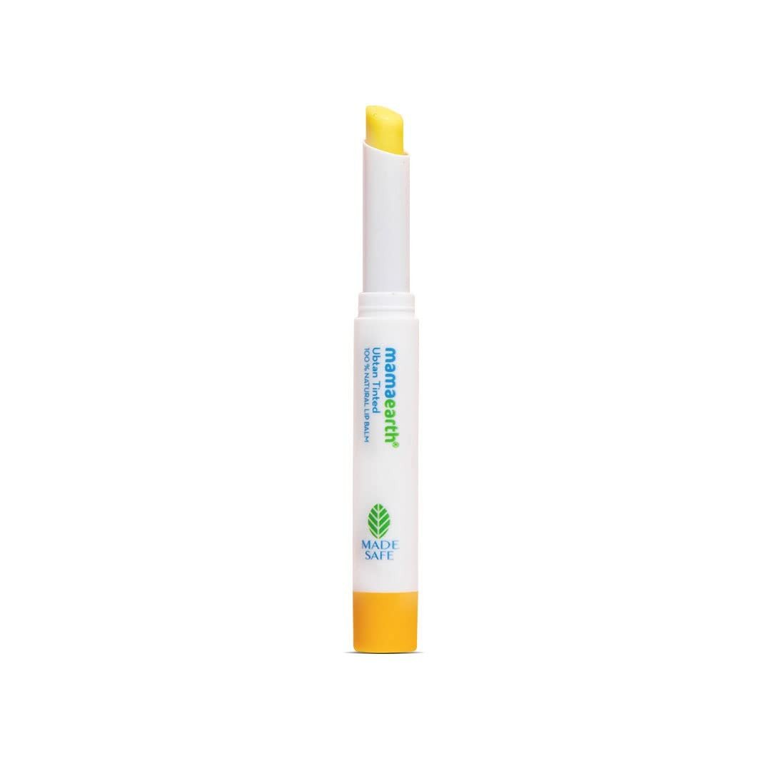 Mamaearth Ubtan Tinted 100% Natural Lip Balm for lightening Dark Lips, With Turmeric & Saffron For 12 Hour Moisturization