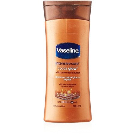 Vaseline Intensive Care Cocoa Glow Body Lotion, 24 hr nourishing lotion with 100% Cocoa And Shea Butter, Restores Glow