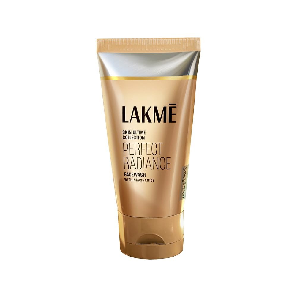 LAKMÉ Perfect Radiance Brightening Facewash with 98% Pure Niacinamide Complex | For Glowing Skin with Glycerin | Known to Reduce Pigmentation | 50gm