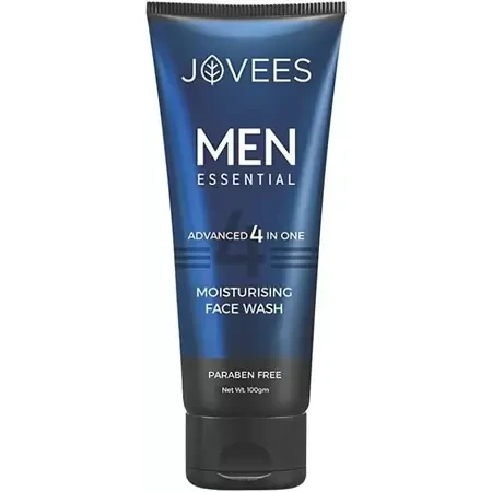 Jovees Herbal Men's Essential Advanced 4 in 1 Moisturizing Face Wash |with Vit C and Vit E | Gives Clean and Clear Skin |For All Skin Types