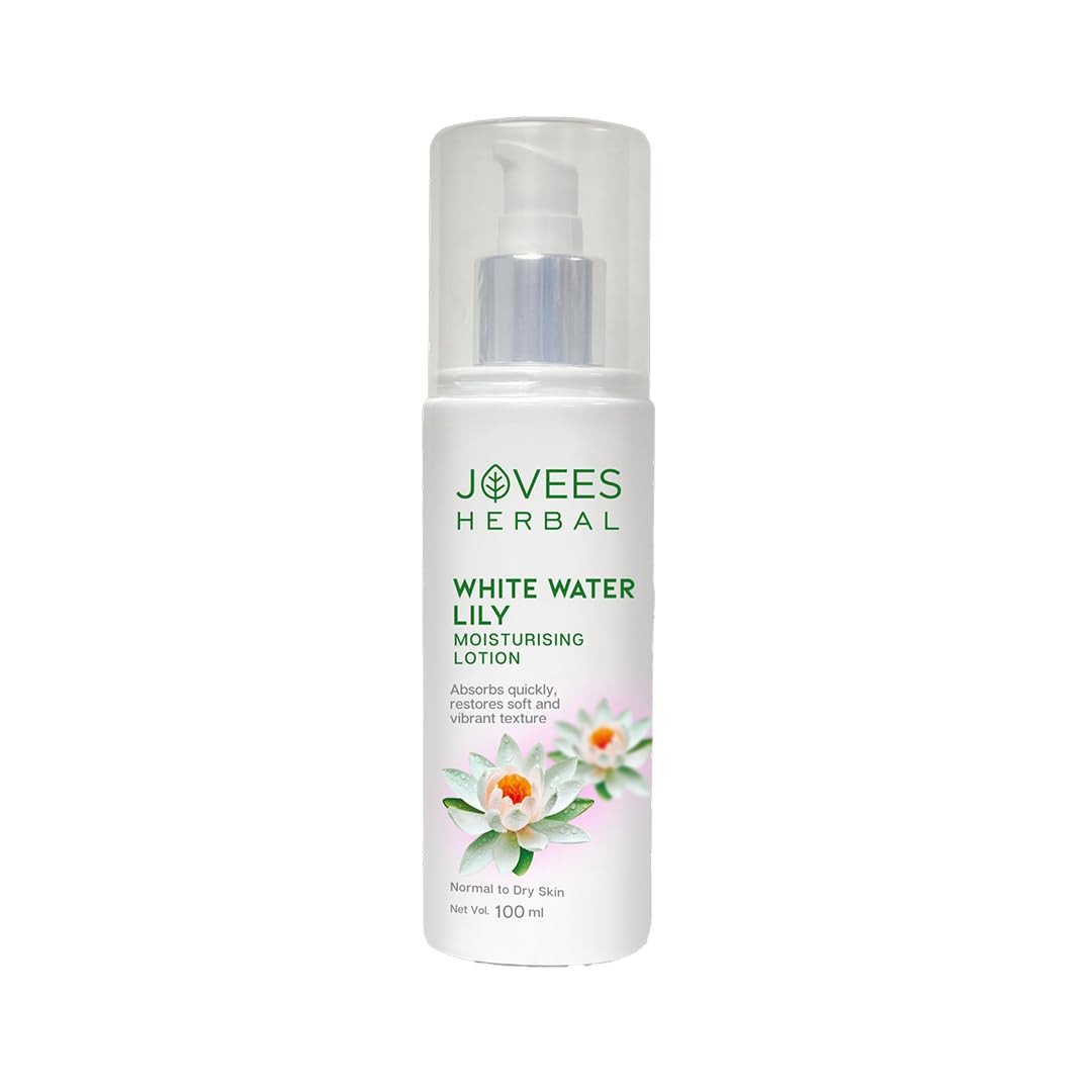 Jovees Herbal White Water Lily Moisturizing Lotion For Moisturised And Nourished Skin | Lightweight, Non-Sticky Normal to Dry Skin