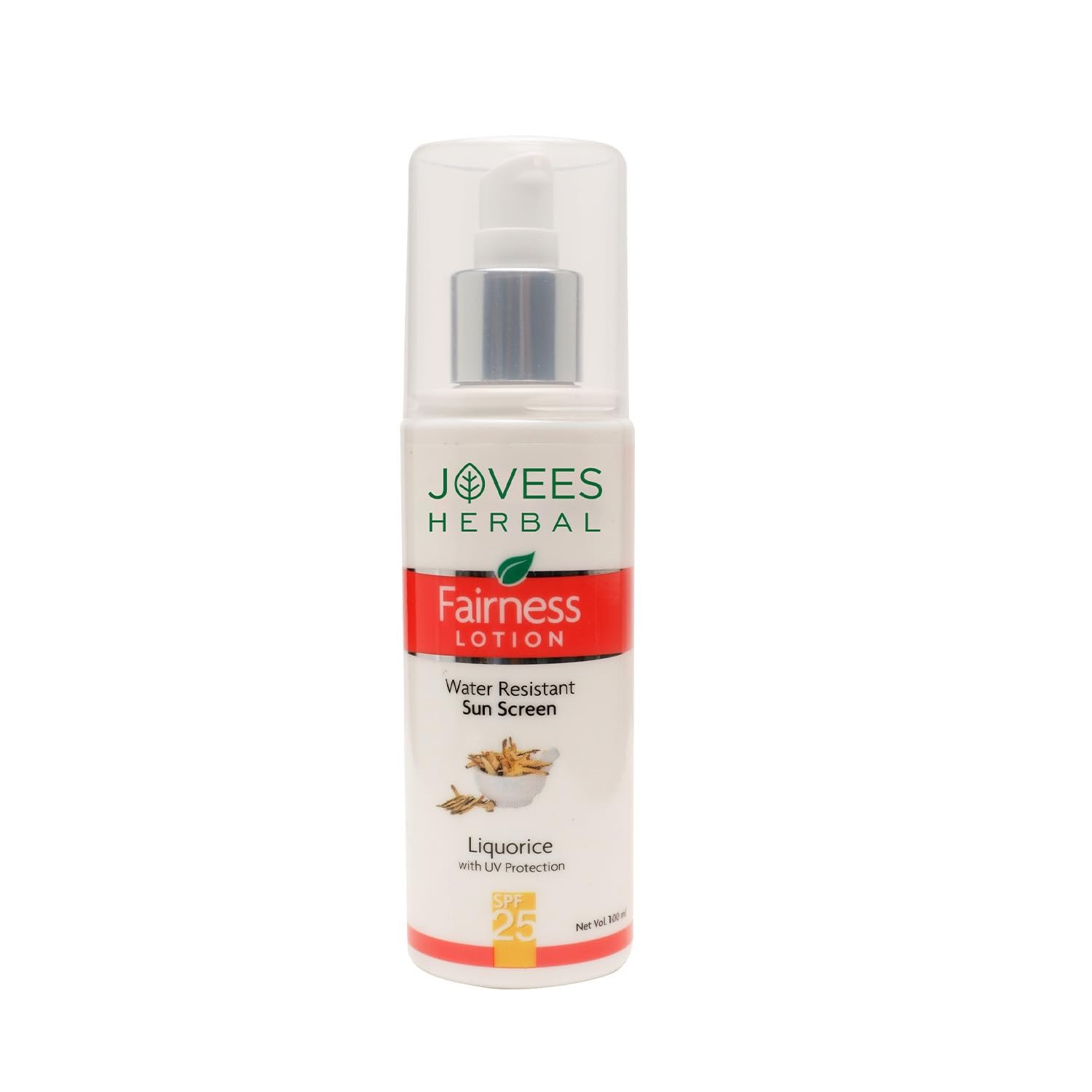 Jovees Herbal Sunscreen Fairness Lotion SPF 25 | For Oily, Sensitive | Light Weight, Non Greasy, Quick Absorbing | Protects from Tanning & Uneven Skin Tone |Paraben And Alcohol Free