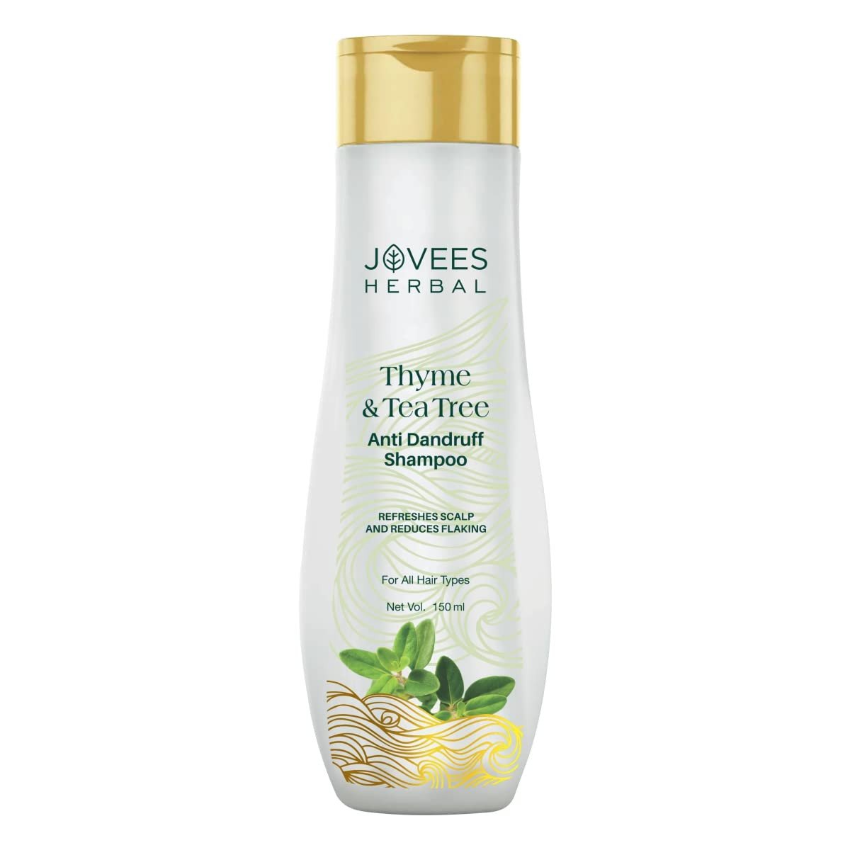 Jovees Herbal Thyme & Tea Tree Anti Dandruff Shampoo | With Tea Tree, Thyme & Lemon Extract | For All Hair Type | Prevents Dandruff & Dry Scalp