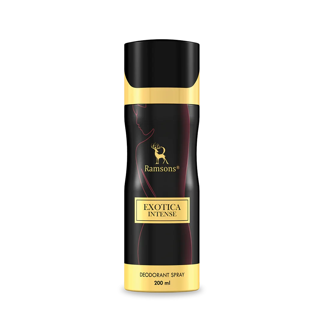 Ramsons - EXOTICA INTENSE Deodorant Spray |200 ML | Body Perfume For Women | TN - Sweet, Plum, Peach, Orange Blossom, Leafy Green | MN - Honey, Jasmine, Rose | BN - Amber, woody, Vanilla, Musk