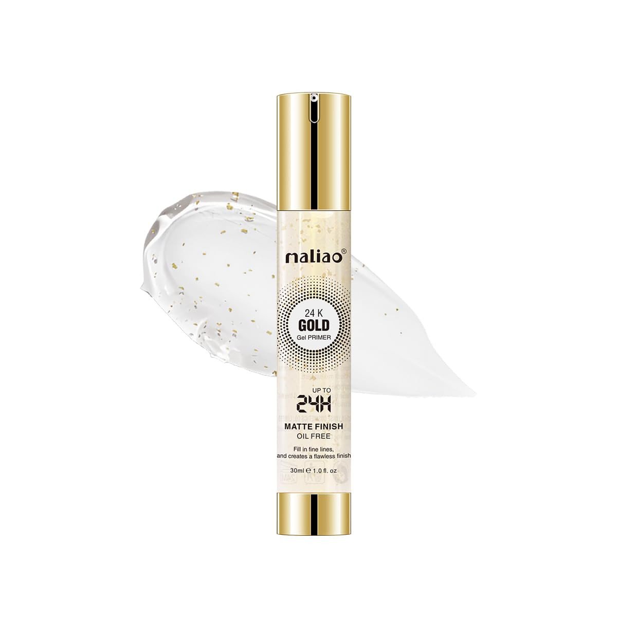 Maliao 24K Gold Gel Matte Finish Oil-Free Primer - Flawless Base for Lasting Beauty M45