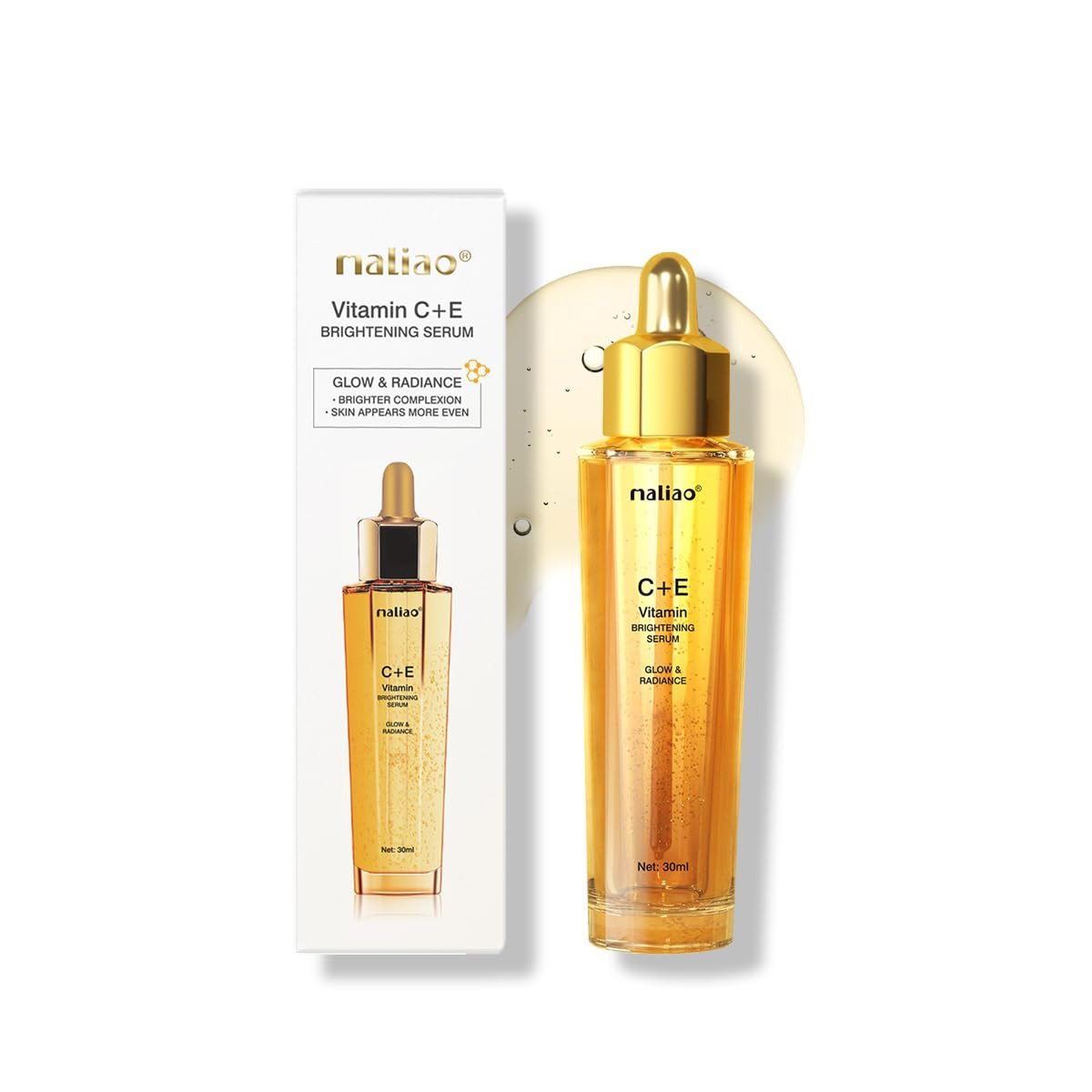 Maliao Professional Vitamin C+E Brightening Serum - Combat Dull Skin And Fade Dark Spots 30ML M264