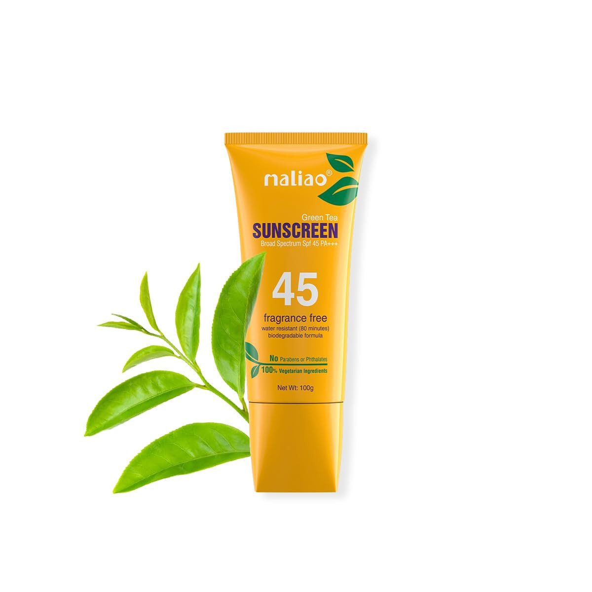 Maliao Green Tea Spf 45Pa+++ Water-Resistant Sunscreen For All Skin Type 100g M218