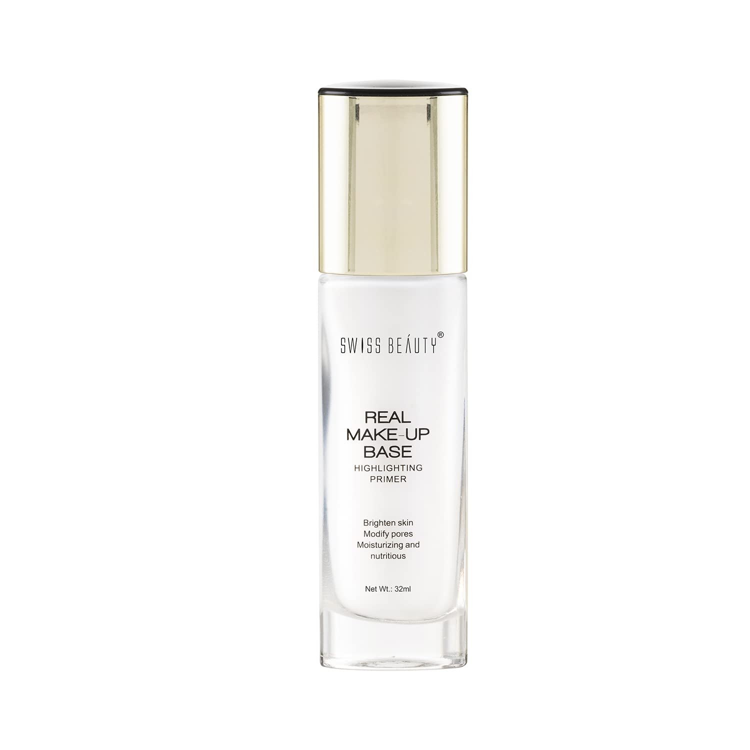 Swiss Beauty Real Makeup Base Highlighting Primer| Skin-Hydrating Poreless Primer With Natural Glow Finish For Face Makeup SB1305