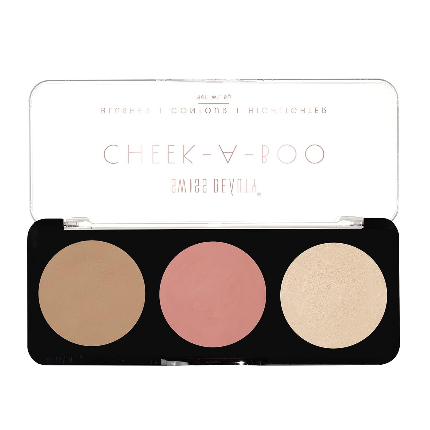 Swiss Beauty Cheek- A- Boo Face Palette With Blusher, Contour And Highlighter | Highly Pigmented And Easy To Blend Shades 8G SB838