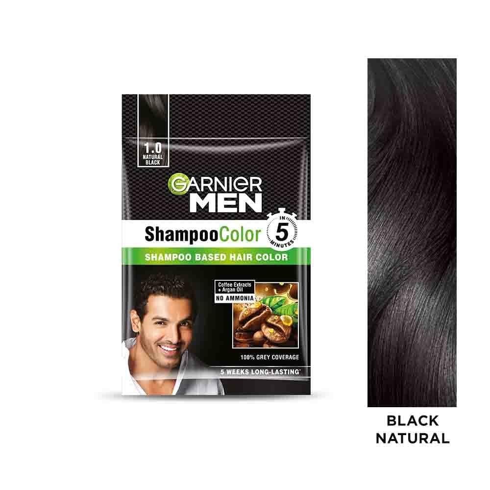 Garnier Men Shampoo Hair Color Shade 1.0 Natural Black