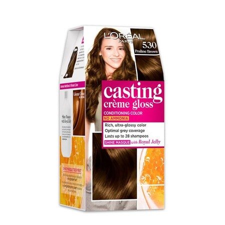 L Oréal Paris Casting Creme Gloss Hair Color - 530 Praline Brown (87.5g+72ml)