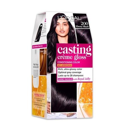 L'Oreal Paris Casting Creme Gloss Hair Color - 200 Ebony Black 21g + 24ml