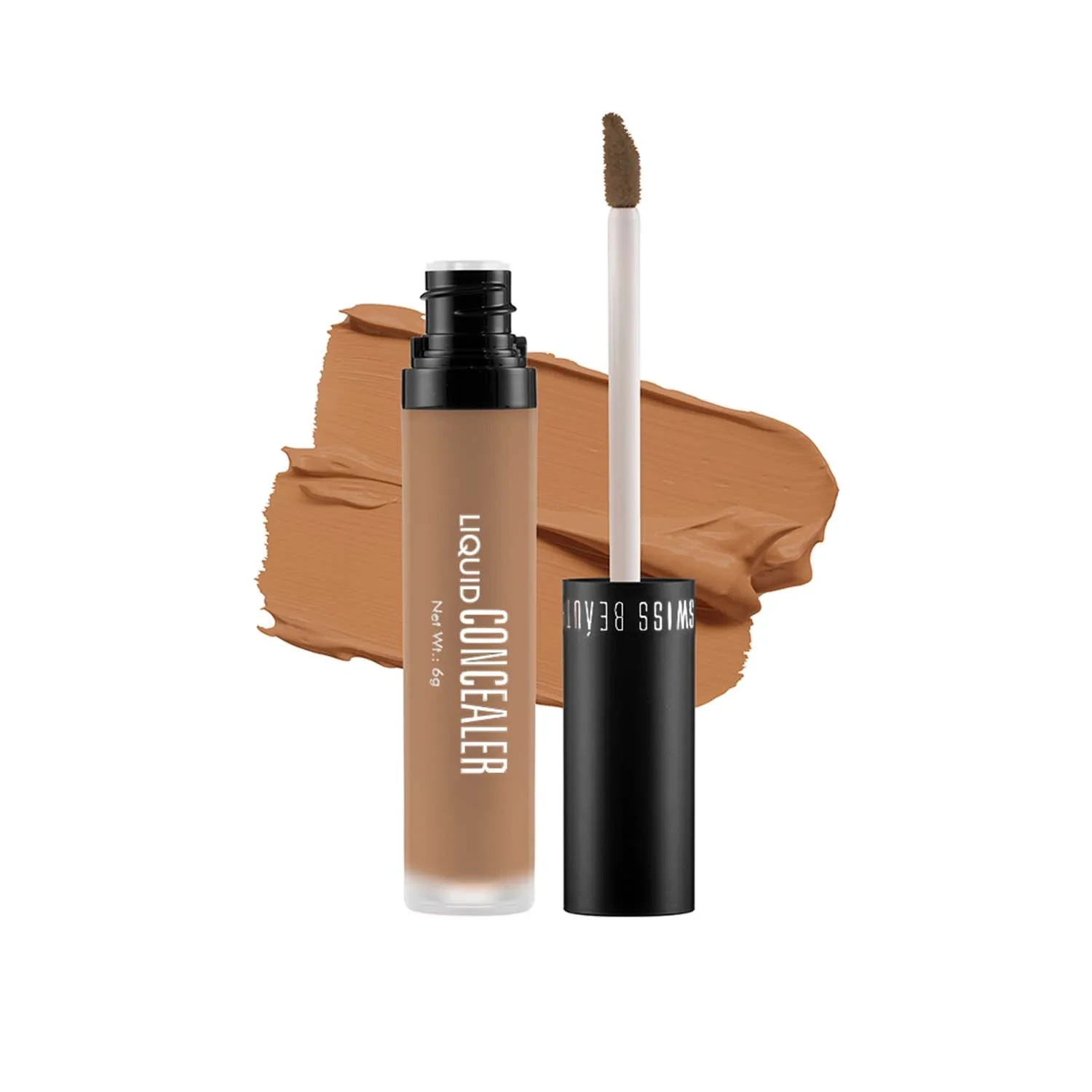 Swiss Beauty Liquid Light Weight Concealer With Full Coverage |Easily Blendable Concealer For Face Makeup With Matte Finish 6g