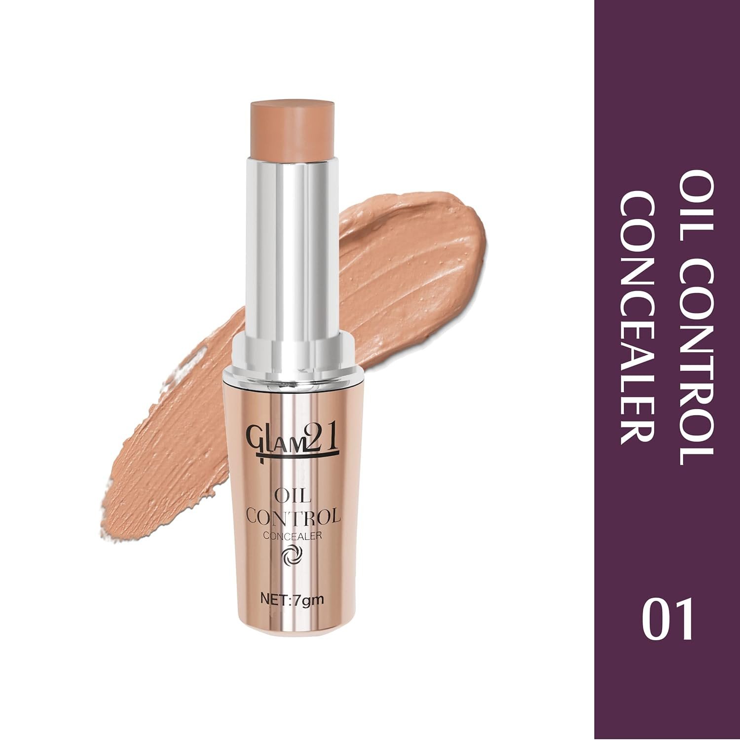 Glam21 Oil Control Concealer | Medium To Full Coverage| Matte Finish| Non-Sticky Texture | Longer Stay | For All Skin Types| 7 gm