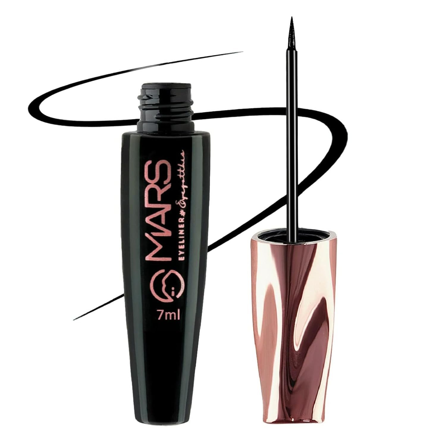 MARS Gel Eyeliner 7Ml |Nourishing & Gorgeous | Long Lasting | Luminous & Smooth (El01), Black