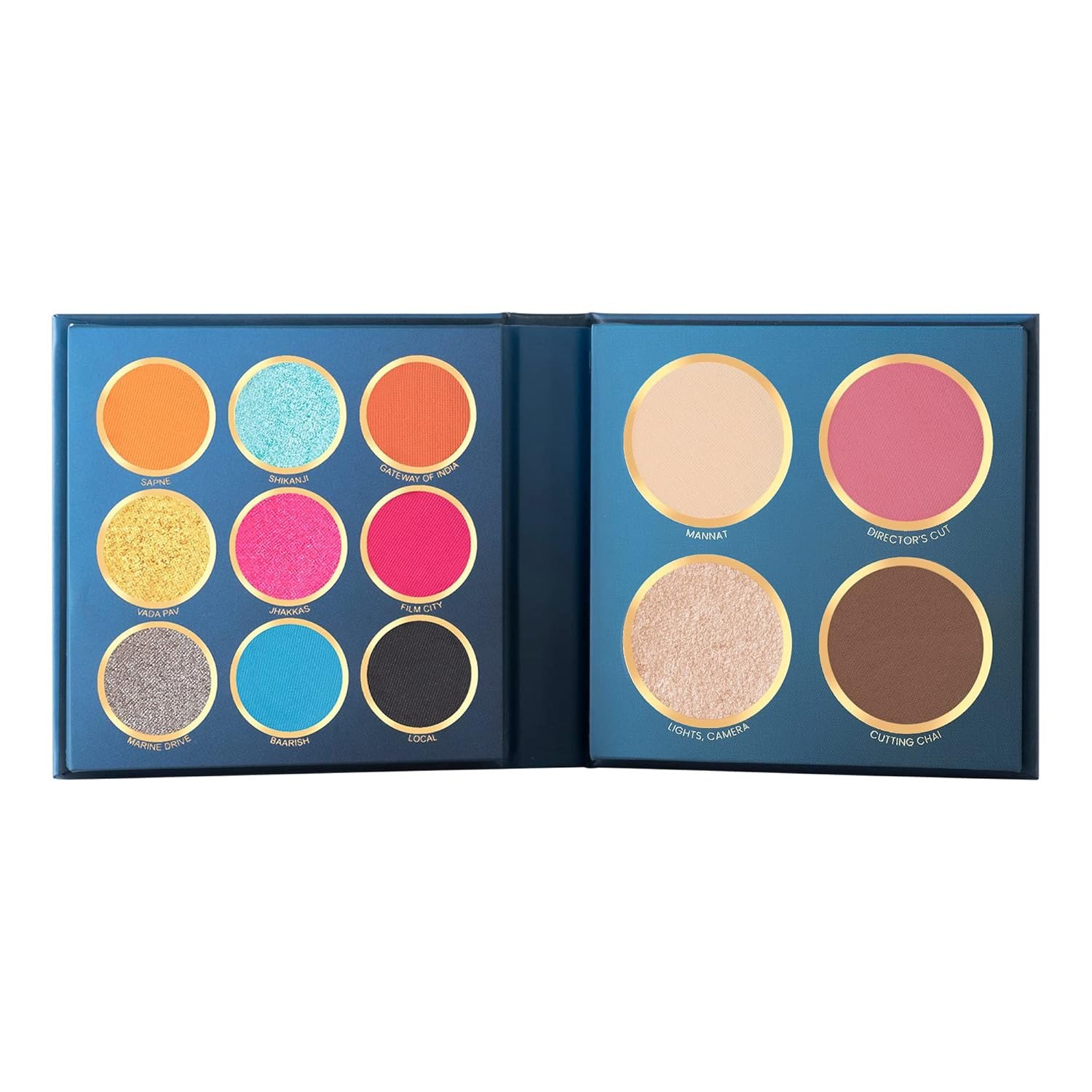 MARS The City Paradise Makeup Kit | Highly Pigmented and Blendable | 9 Eyeshadow Palette with 1 Highlighter, Blusher, Bronzer & Compact Powder each (16.0 gm) (Mumbai)