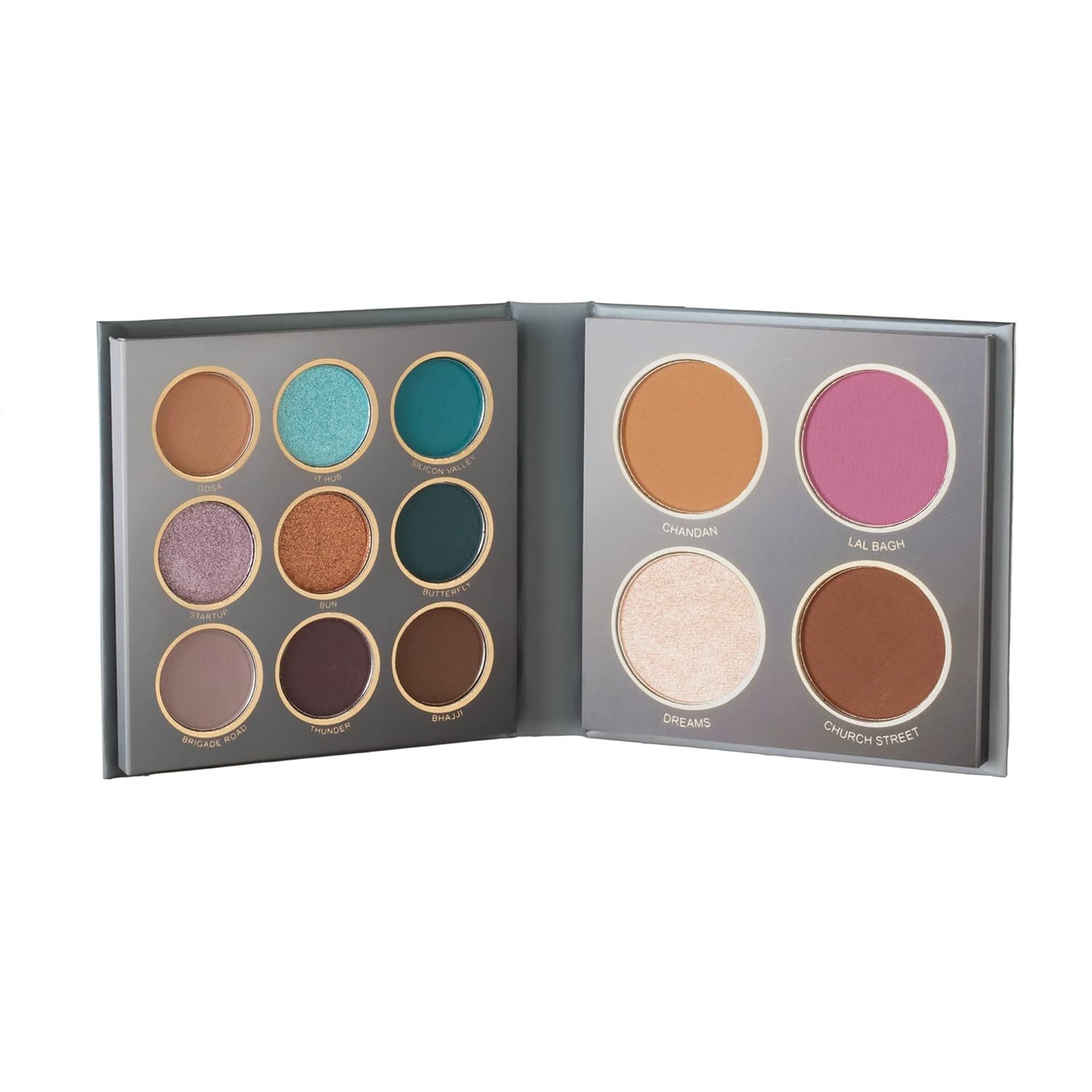 MARS The City Paradise Makeup Kit | Highly Pigmented and Blendable | 9 Eyeshadow Palette with 1 Highlighter, Blusher, Bronzer & Compact Powder each (16.0 gm) (Bengaluru)