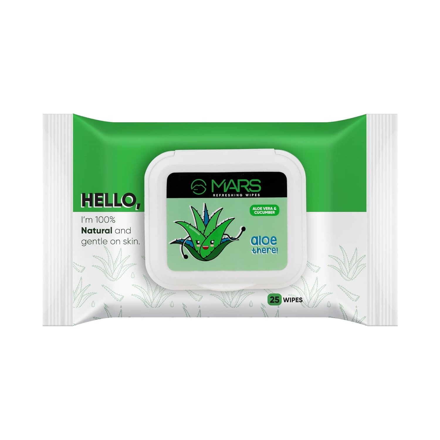 MARS Refreshing Wet Wipes for Face| Facial Cleansing | Refreshing & Skin Hydration| Soothing for skin | pH Balance & Alcohol Free | Nourishing with Fruit extract | 25 Wipes