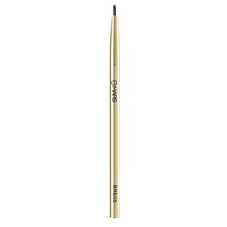 MARS Artist's Arsenal Professional Eyeliner Brush | Feather Soft Touch | Precise Synthetic Bristles | Perfect For Winged Eyeliner | Luxe Packaging Makeup Brush (Golden)