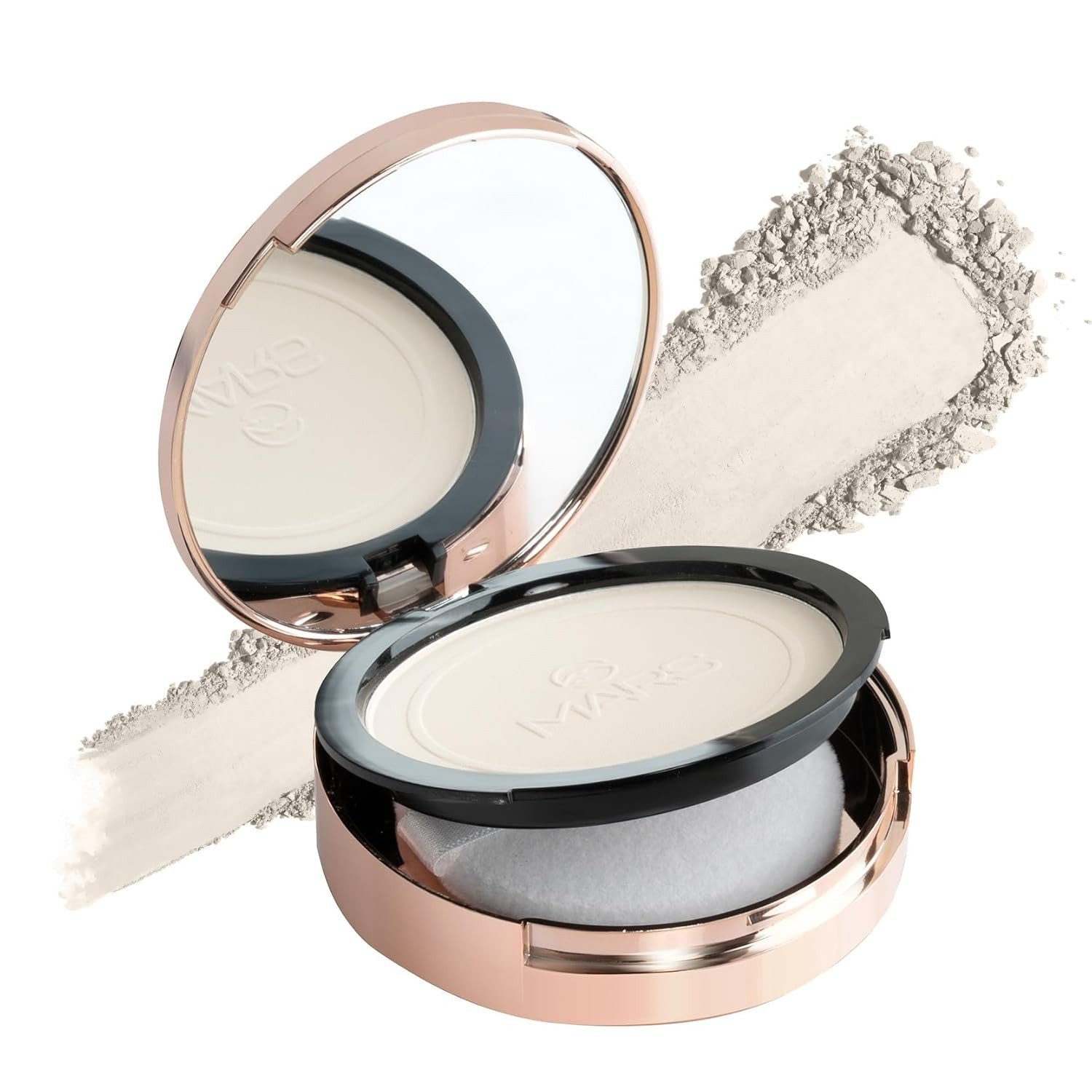 MARS Matte On Compact Powder with Applicator Puff | Flawless Matte Finish for Face Makeup | Absorbs Oil, Conceals, and Blurs Pores | Long-Lasting & Lightweight Formula | (8.0g)