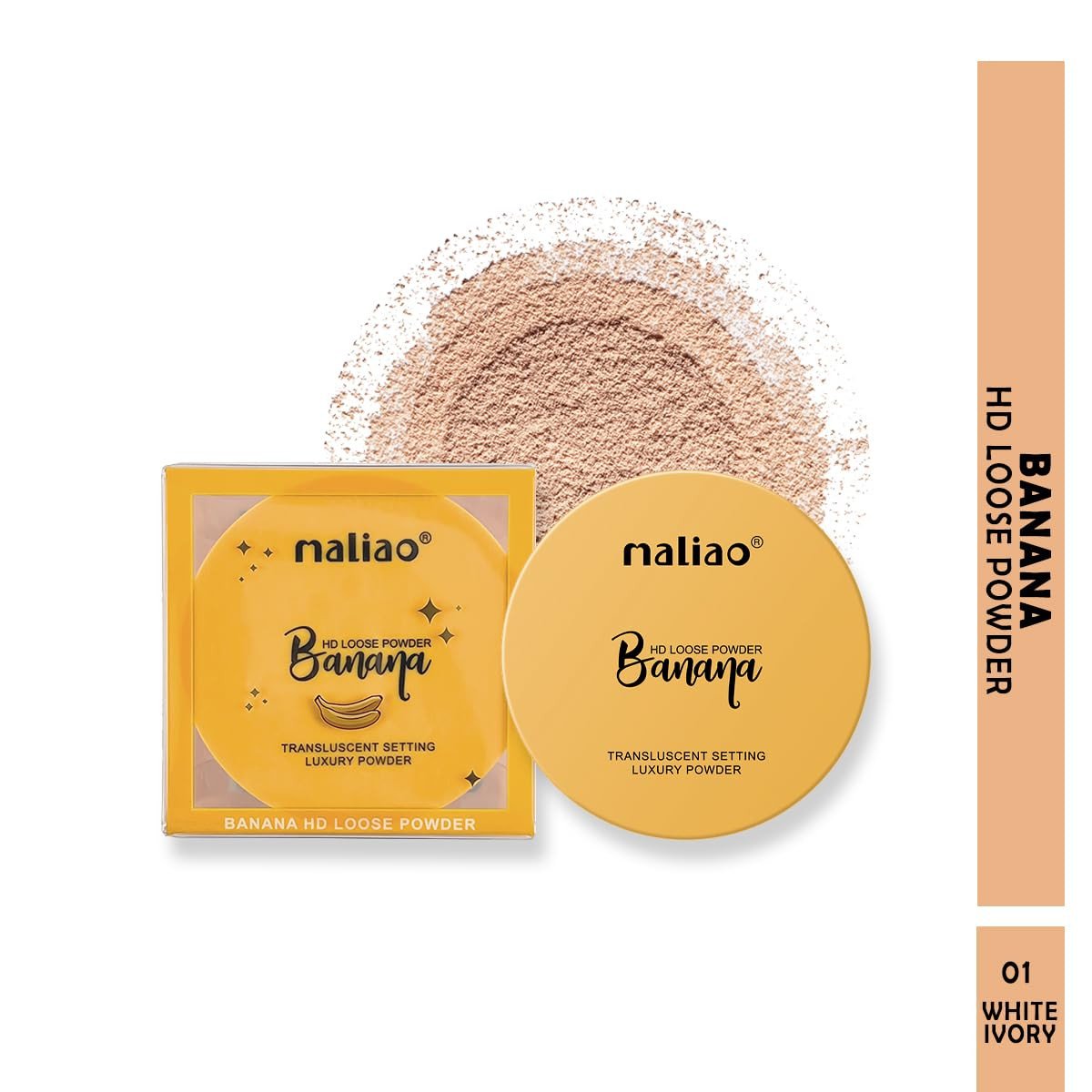 Maliao Luxury HD Banana Loose Powder - Perfecting Radiance for Flawless Skin