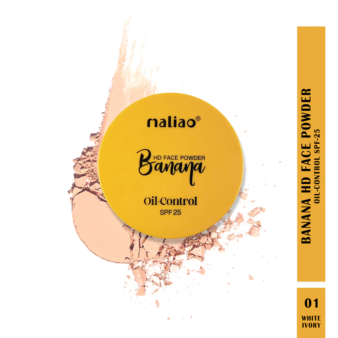 Maliao Banana HD 2 IN 1 Oil-Control Face Powder Compact