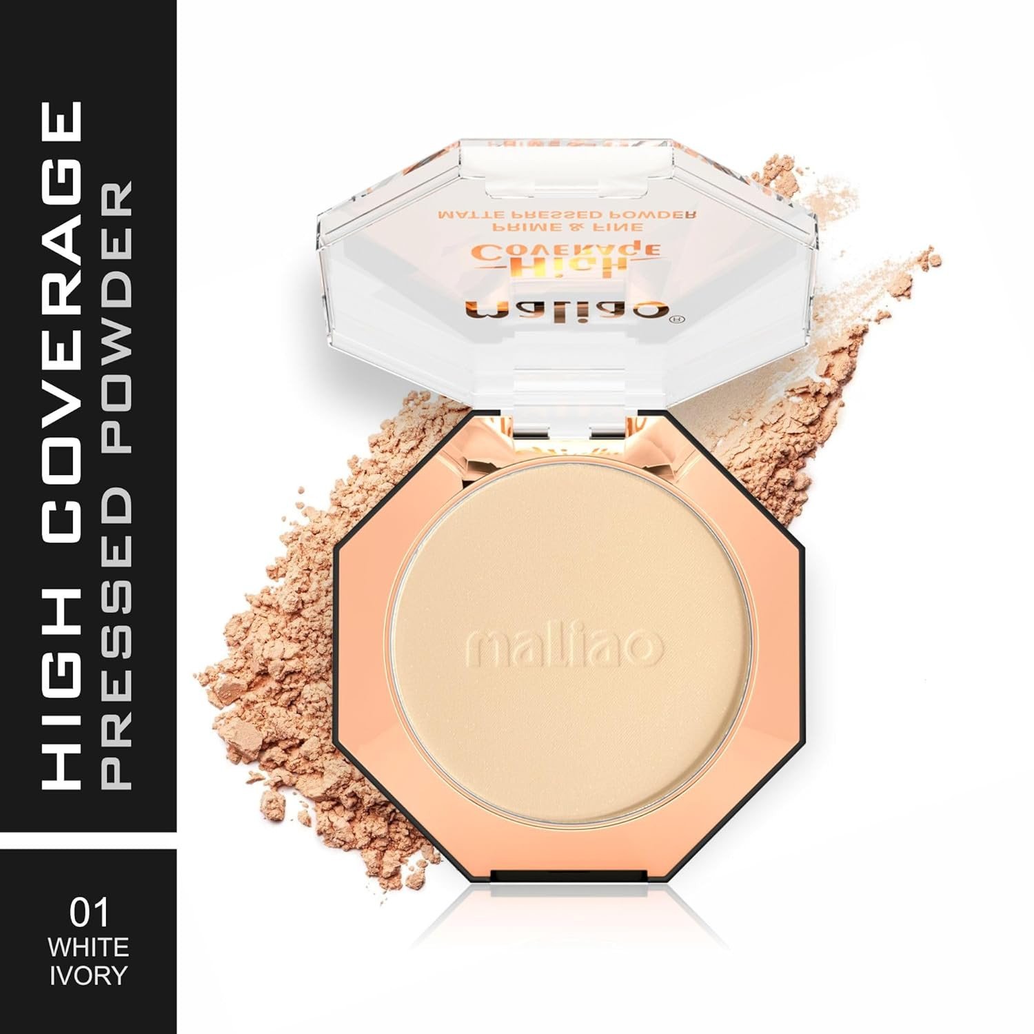 Maliao High Coverage Prime & Fine Matte Pressed Powder