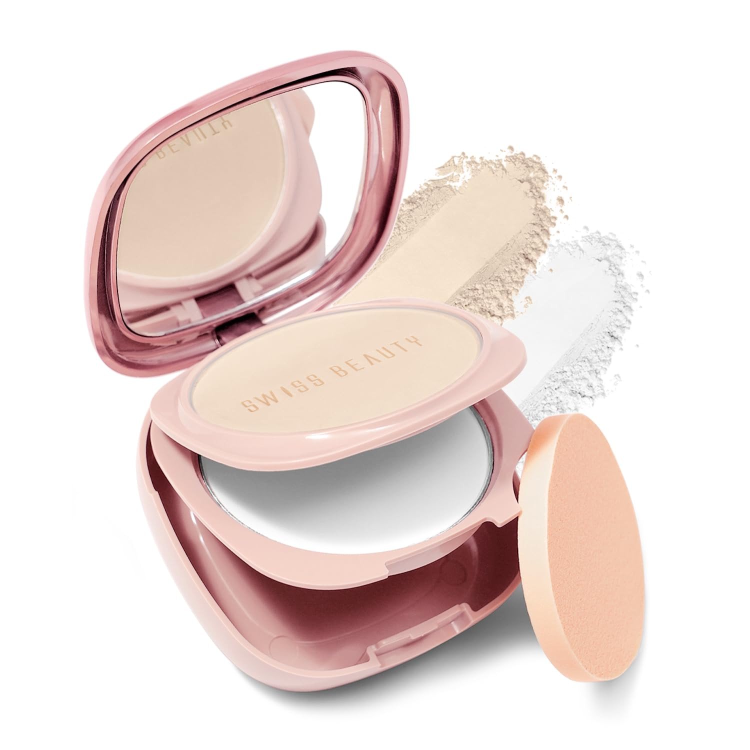 Swiss Beauty Matte & Set Duo Lightweight Compact For All Skin Types| Compact Powder + Translucent Powder 20G