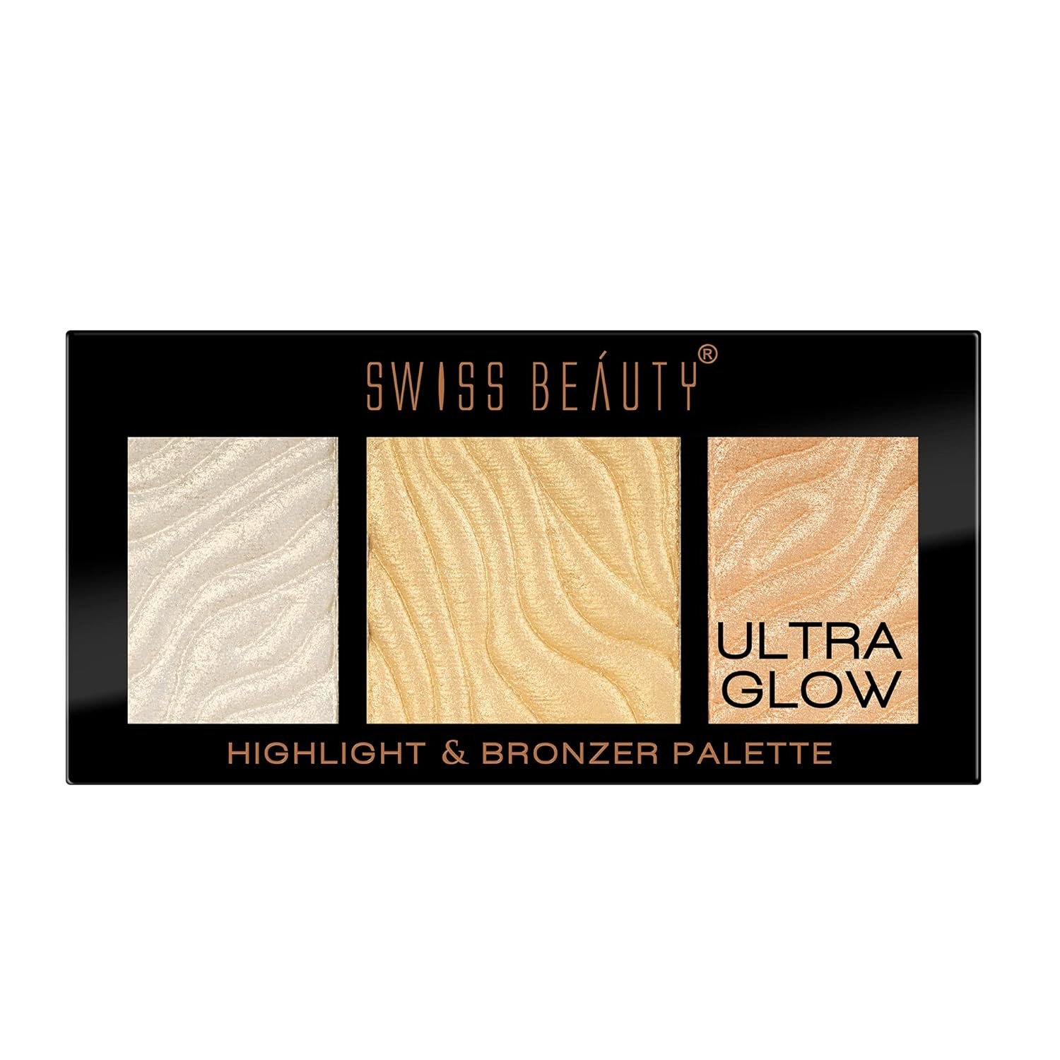 Swiss Beauty Ultraglow Highlighter & Bronzer Palette for Face Makeup | Lightweight, Easily Blendable 12g