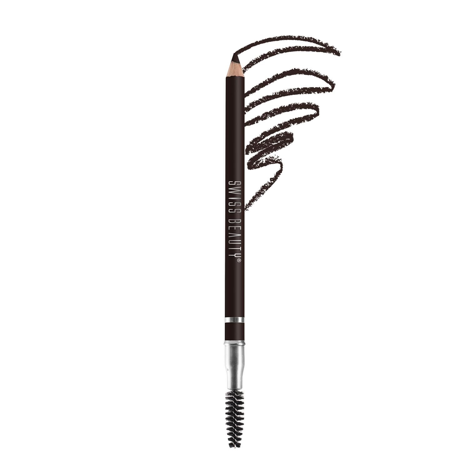 Swiss Beauty Eyebrow Definer Pencil With Spoolie | Smudge Proof, Waterproof And Pigmented Eyebrow Pencil 1.5gm