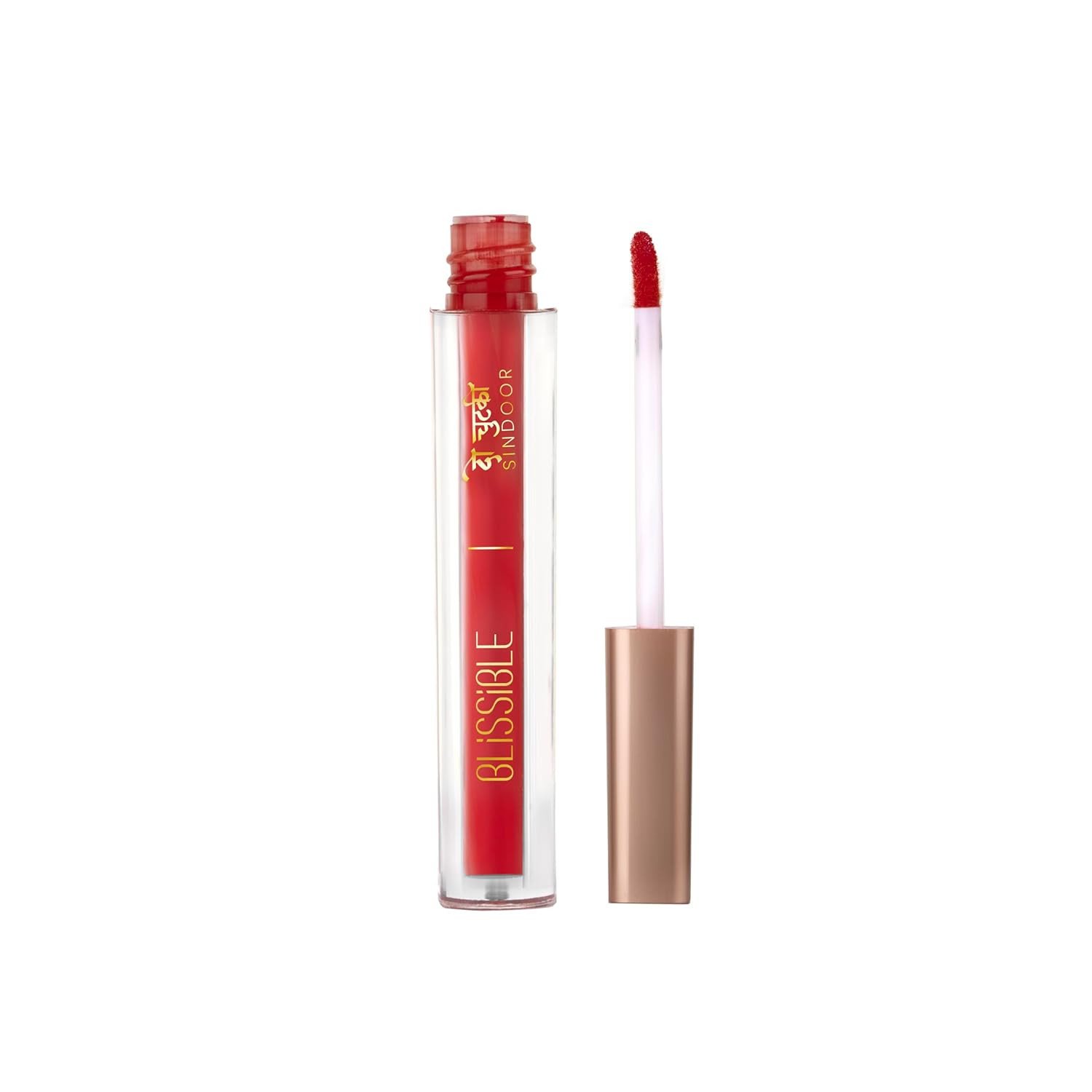 Blissible Do Chutki Liquid Sindoor | Long Lasting and Waterproof Sindoor for Women | Single Swipe Applicator 4ml (Red)