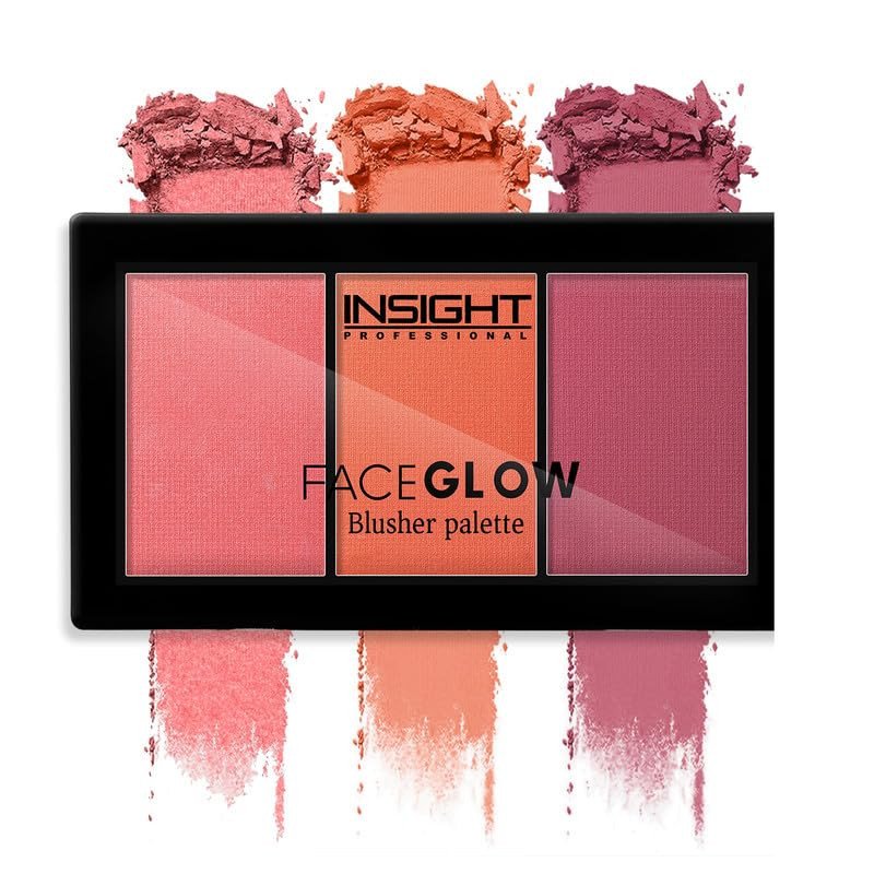 Insight Professional Face Glow Blusher Palette| Dewy & Radiant Finish | Lightweight Blush | Ultra-Pigmented Formula, 15gm