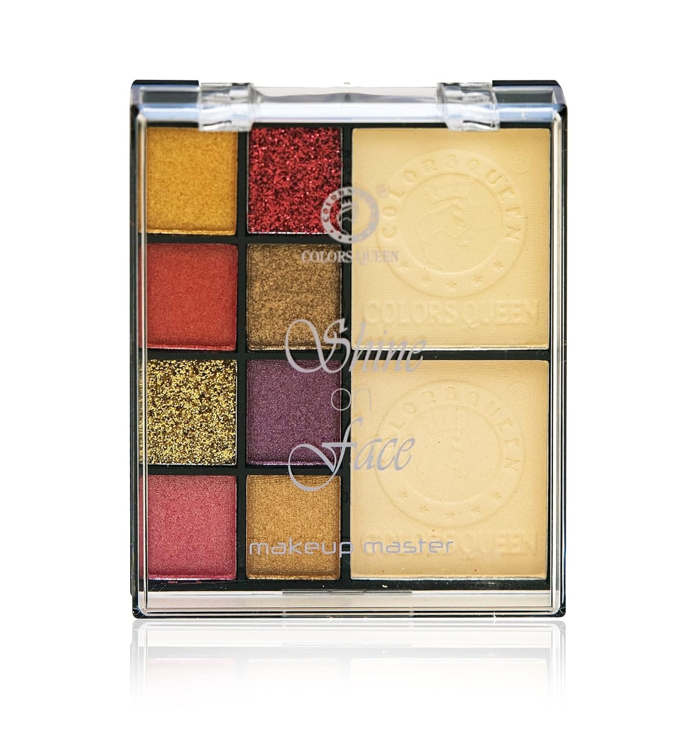 Colors Queen Master Eyeshadow Palette| Shine on Face Makeup| Pigmented Eyeshadow, Easily Blendable Colour, Matte Finish, Lightweight 18g