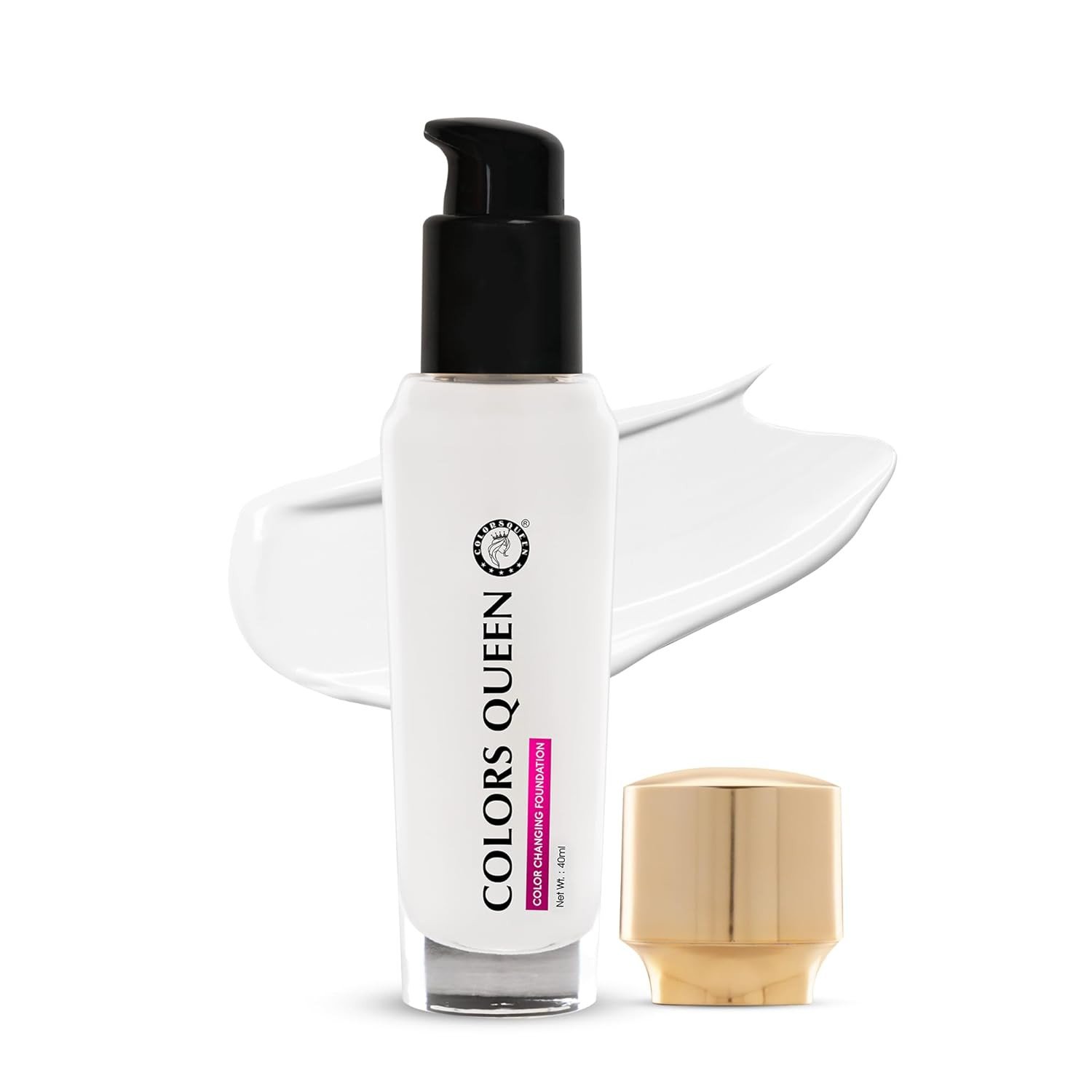 COLORS QUEEN Color Changing Foundation - 40Ml | Flawless Color Changing Foundation With Satin Finish, Makeup Base, Long Lasting Waterproof Liquid Foundation For Face Makeup, Medium, All