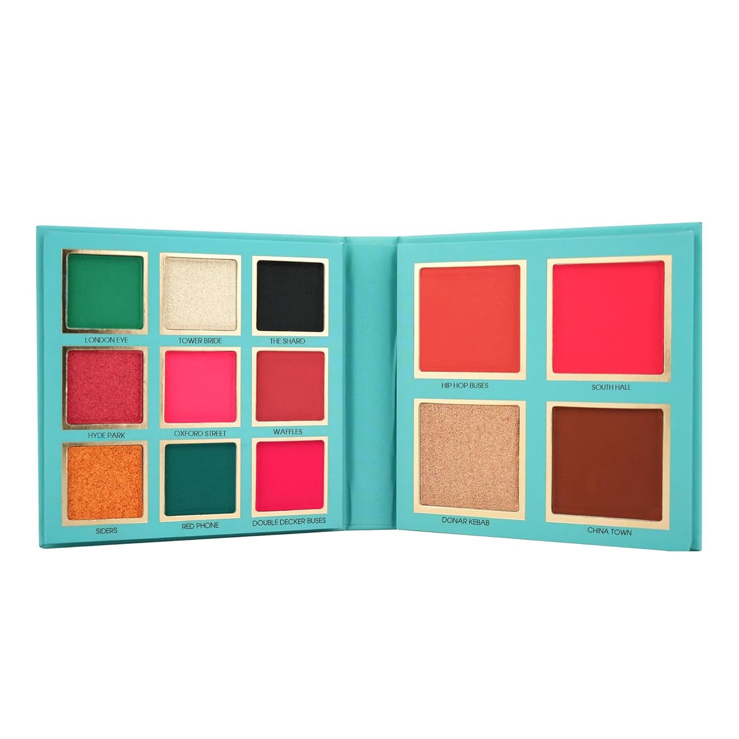 Colors Queen Country Obsession Eyeshadow Palette – London, 21.5g | 9 Highly Pigmented Eyeshadow Palette with 2 Blusher, 1 Highlighter & 1 Bronzer | Matte & Shimmery Finish